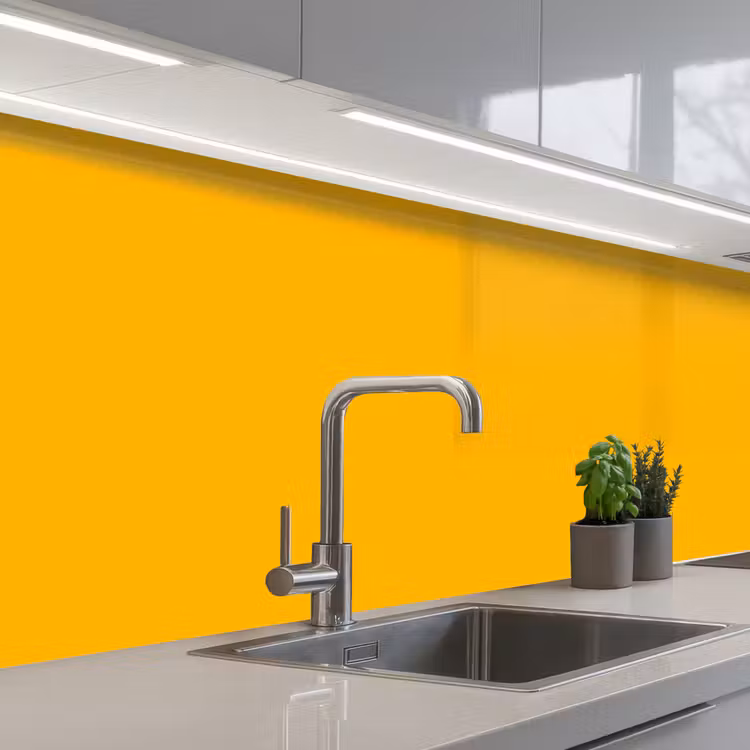 Vivid - Amber - Geel keuken achterwand 2 middel 871 -3d_schuin