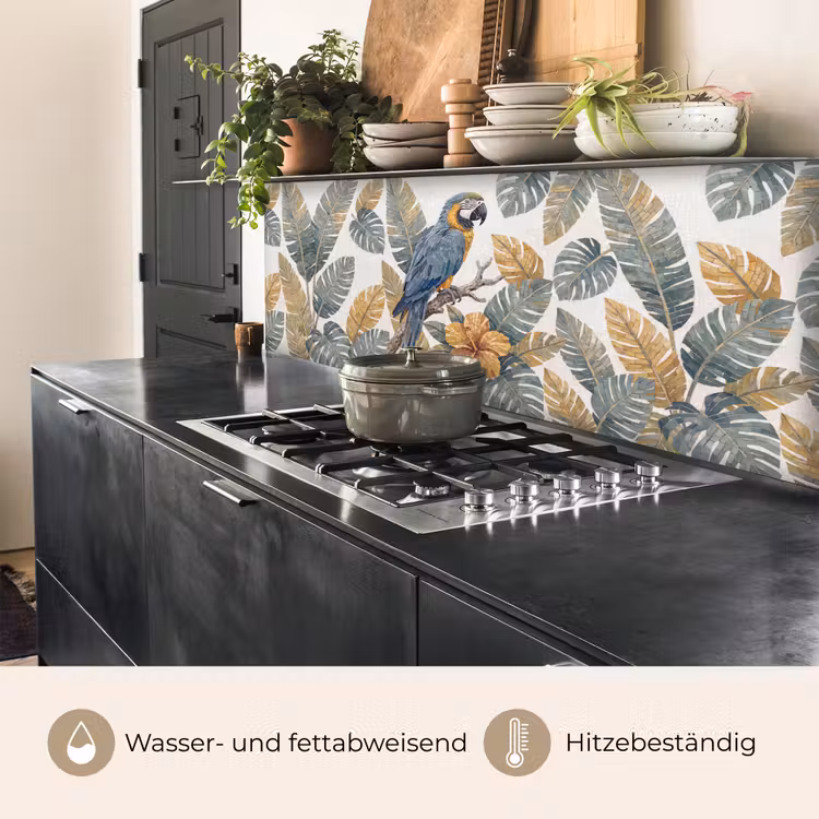 Vogel - Tak - Natuur - Mozaïek - Blauw keuken achterwand 2 middel -usp_DE