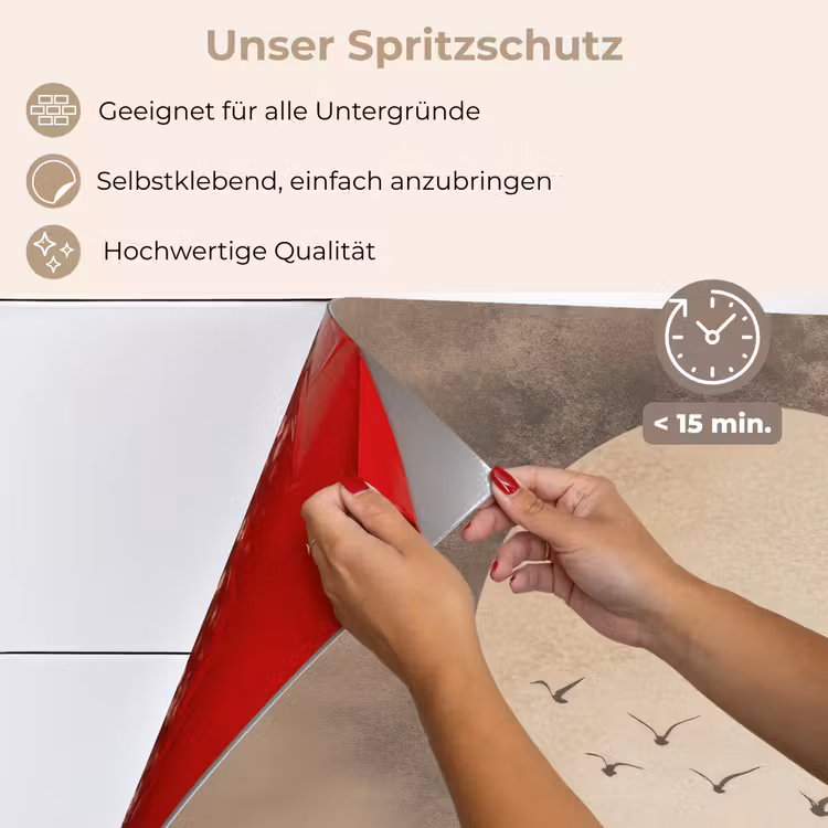 Vogel - Beige - Japandi keuken achterwand spatscherm klein -spatscherm_DE