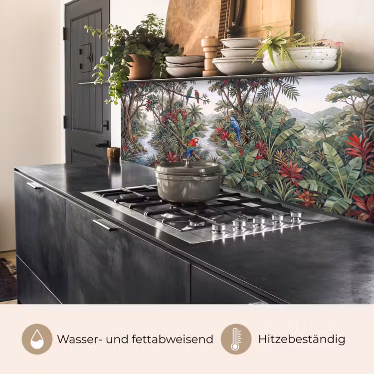 Vogel - Jungle - Natuur - Mozaïek - Groen keuken achterwand 2 middel -usp_DE
