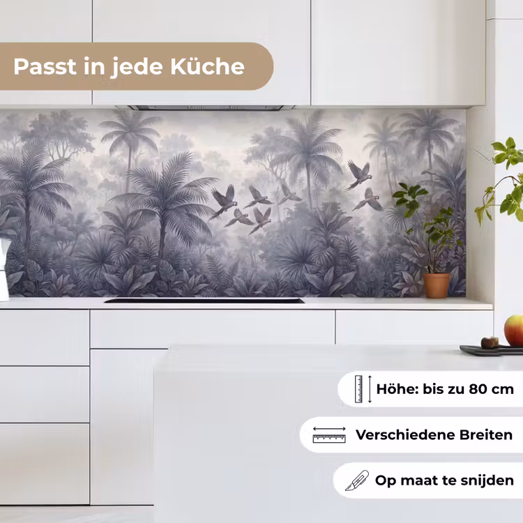 Vogel - Vliegend - Jungle - Vintage - Dieren keuken achterwand 2 middel -sfeer4_DE