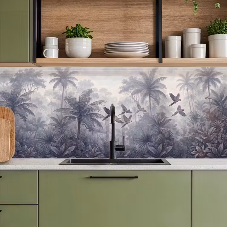 Vogel - Vliegend - Jungle - Vintage - Dieren keuken achterwand 2 middel -sfeer3