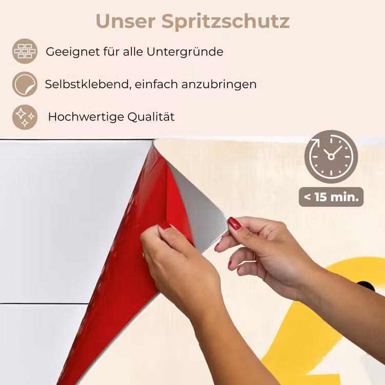 Vogel - Minimalistisch - Geel keuken achterwand spatscherm klein -spatscherm_DE