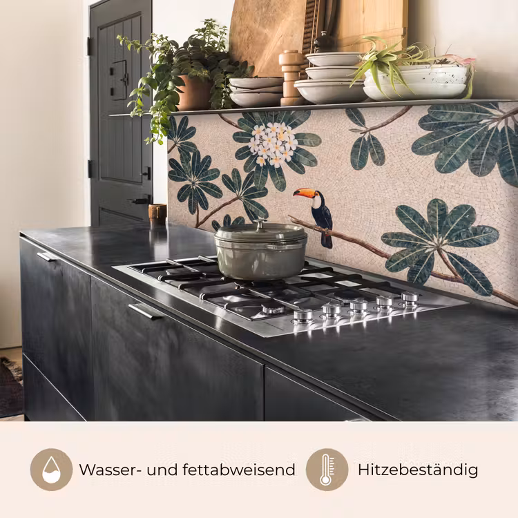 Vogel - Mozaïek - Tropisch - Natuur - Kleurrijk keuken achterwand 2 middel -usp_DE
