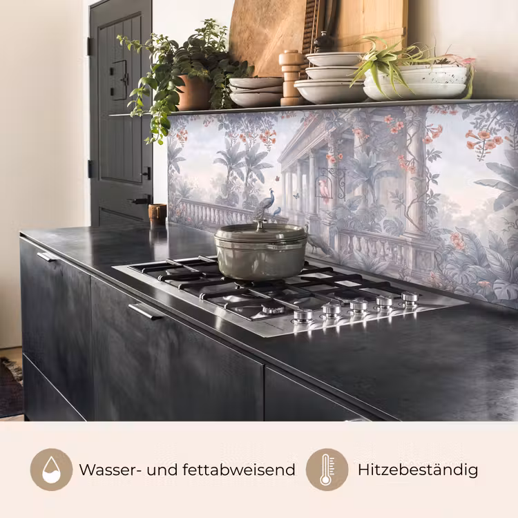 Vogel - Pauw - Architectuur - Klassiek - Groen keuken achterwand 2 middel -usp_DE