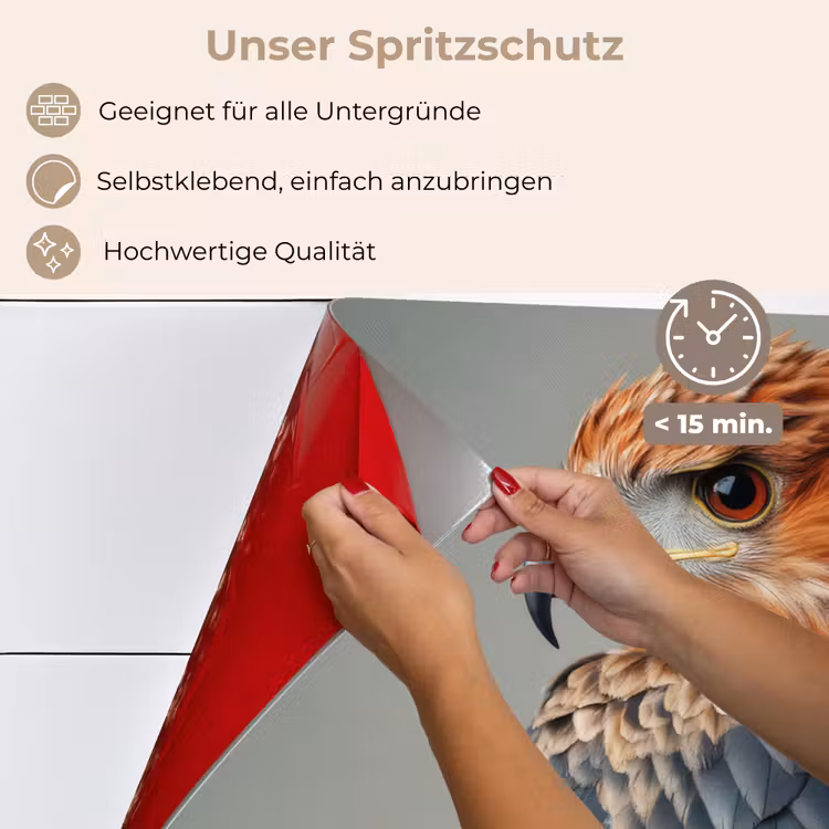 Vogel - Realistisch - Veren - Bruin keuken achterwand spatscherm klein -spatscherm_DE