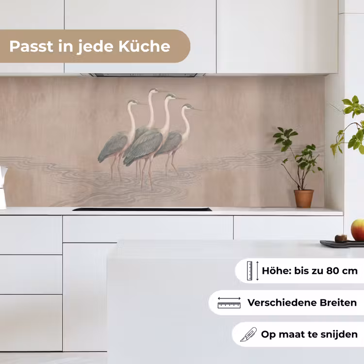 Vogel - Water - Natuur - Vintage keuken achterwand 2 middel -sfeer4_DE