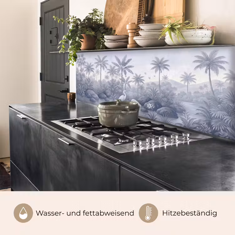 Vogel - Water - Tropisch - Natuur - Blauw keuken achterwand 2 middel -usp_DE