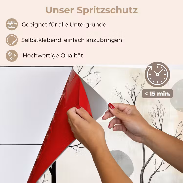 Wabi sabi - Beige - Plant keuken achterwand spatscherm klein -spatscherm_DE
