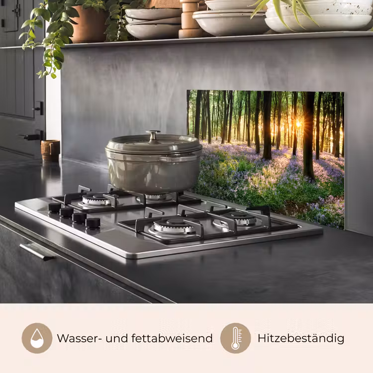 Bos - Bloemen - Lavendel - Zon - Paars - Natuur keuken achterwand spatscherm klein -usp_DE