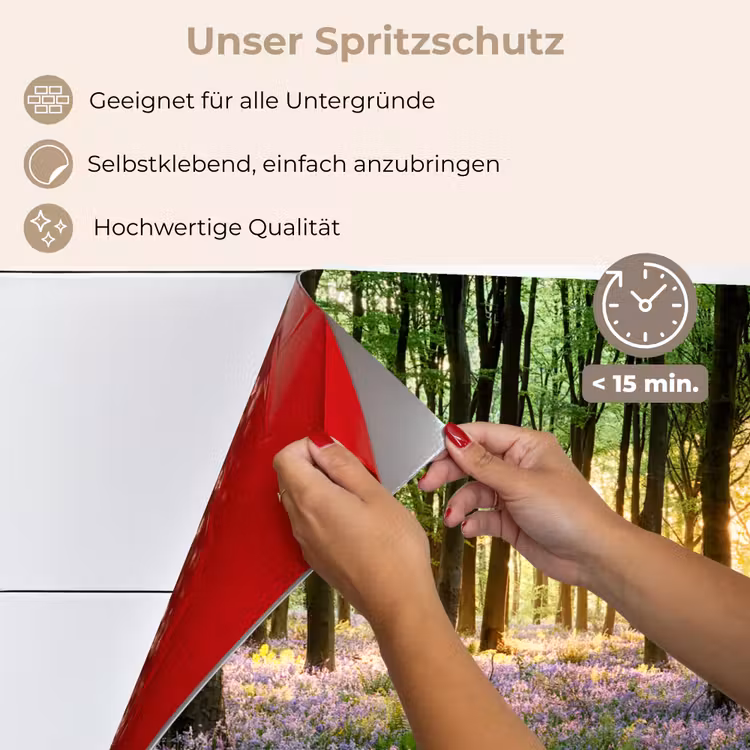 Bos - Bloemen - Lavendel - Zon - Paars - Natuur keuken achterwand spatscherm klein -spatscherm_DE