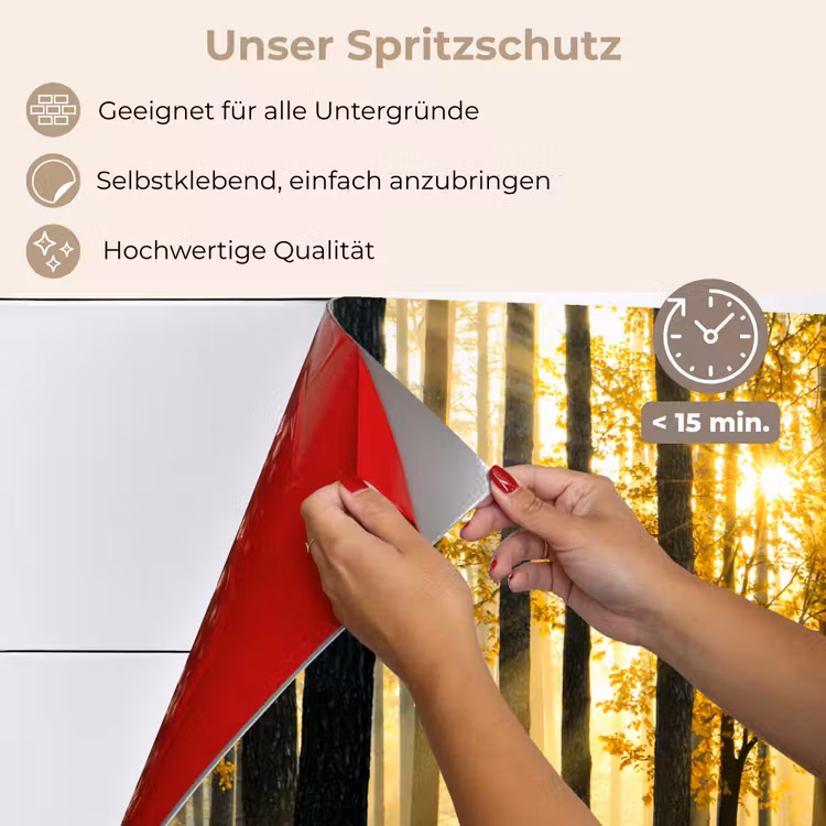 Bos - Zon - Bomen - Gras - Landschap - Natuur keuken achterwand spatscherm klein -spatscherm_DE