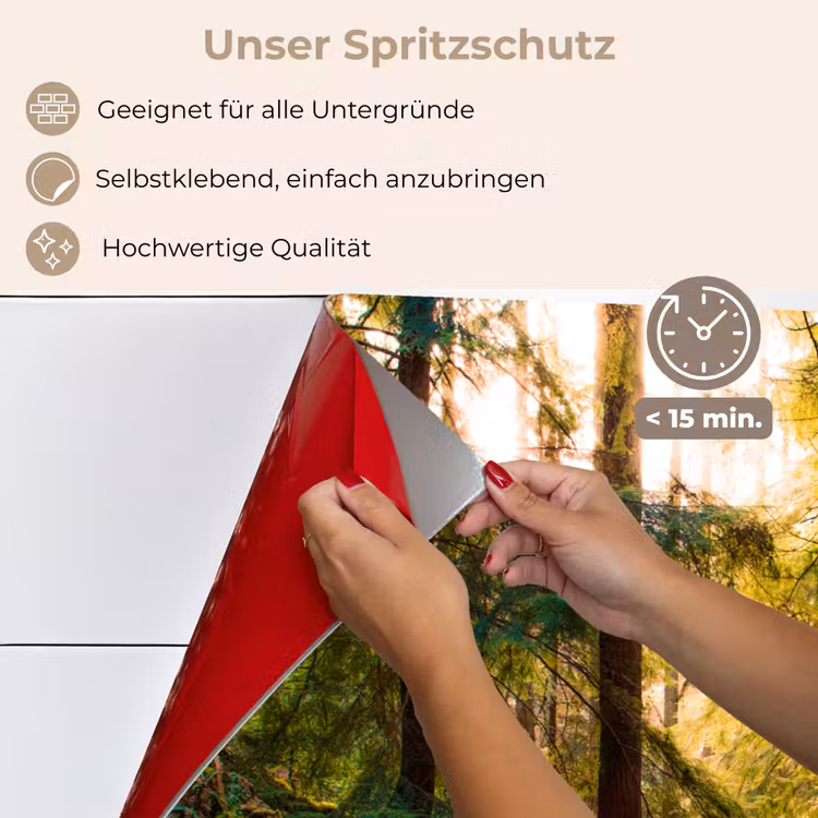 Bos - Pad - Bomen - Groen - Zon - Natuur keuken achterwand spatscherm klein -spatscherm_DE