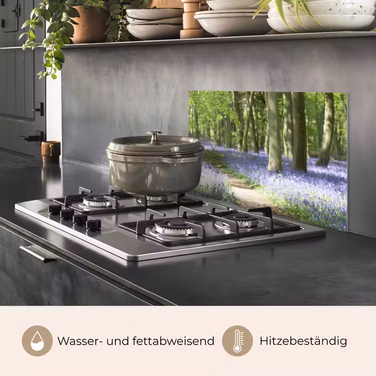 Bos - Pad - Bloemen - Paars - Groen - Natuur keuken achterwand spatscherm klein -usp_DE