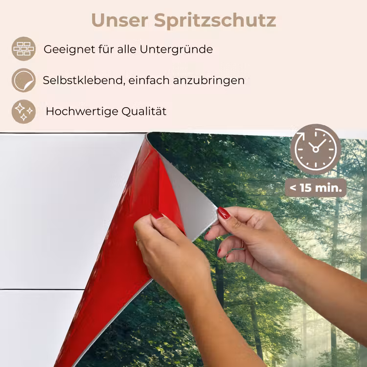 Bos - Pad - Zon - Bomen - Groen - Natuur keuken achterwand spatscherm klein -spatscherm_DE