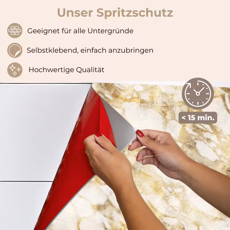 Warm - Gouden - Marmer - Patroon keuken achterwand spatscherm klein 900 -spatscherm_DE