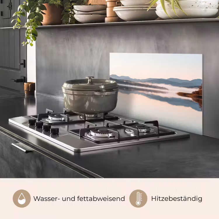 Water - Bomen - Mistlaag keuken achterwand spatscherm klein -usp_DE