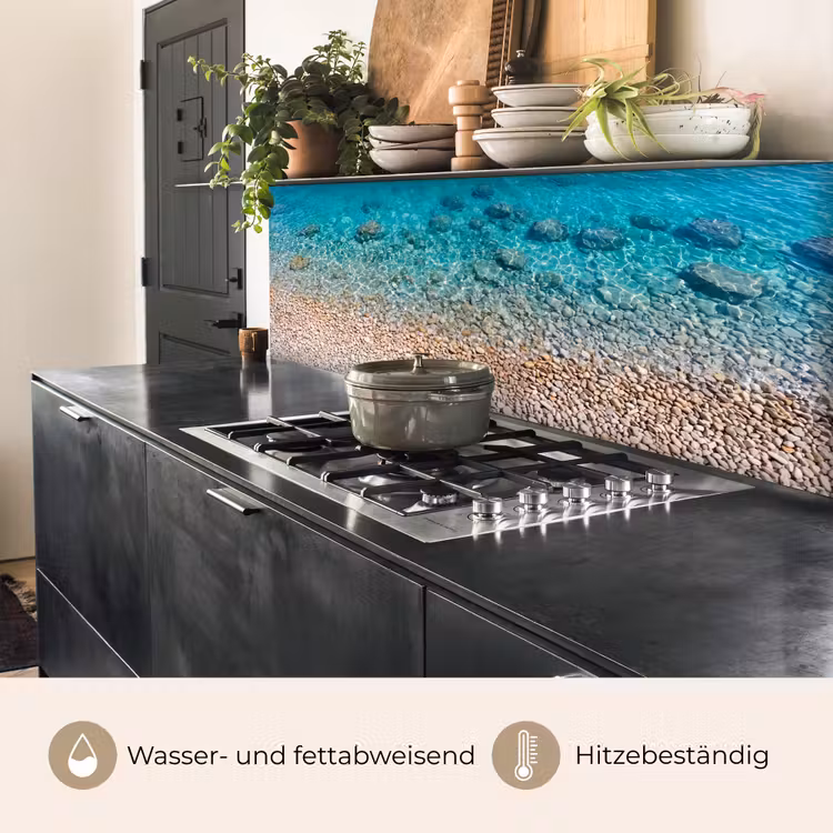 Water - Kiezels - Natuur - Levendig - Turkoois keuken achterwand 2 middel -usp_DE