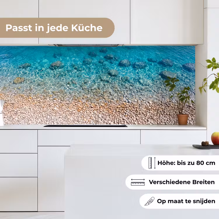 Water - Kiezels - Natuur - Levendig - Turkoois keuken achterwand 2 middel -sfeer4_DE