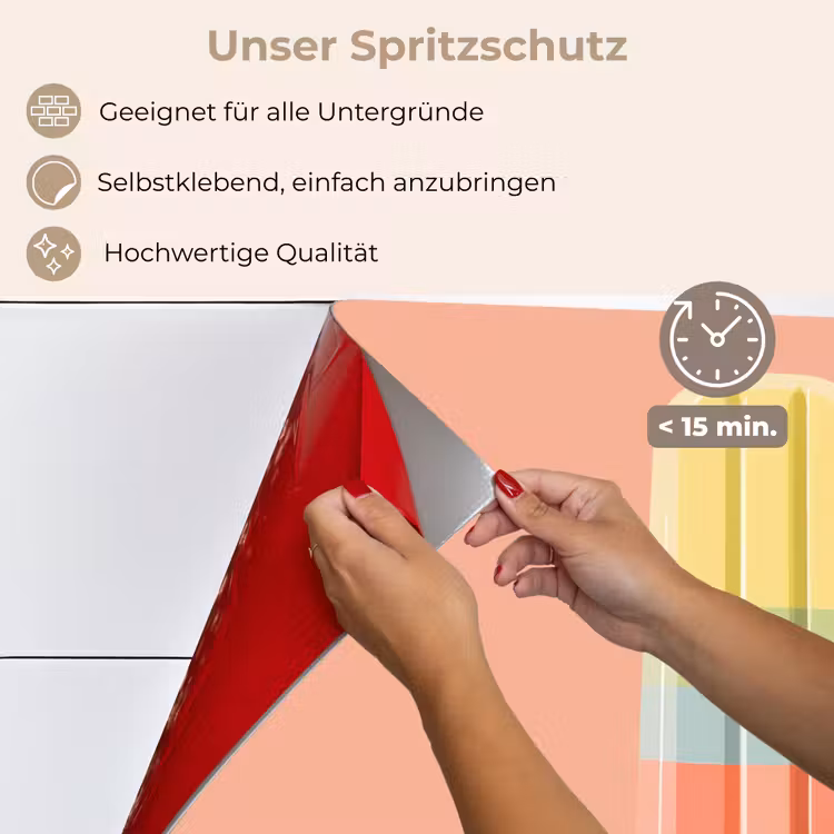 Waterijsje - Pasteltinten - Minimalistisch keuken achterwand spatscherm klein -spatscherm_DE