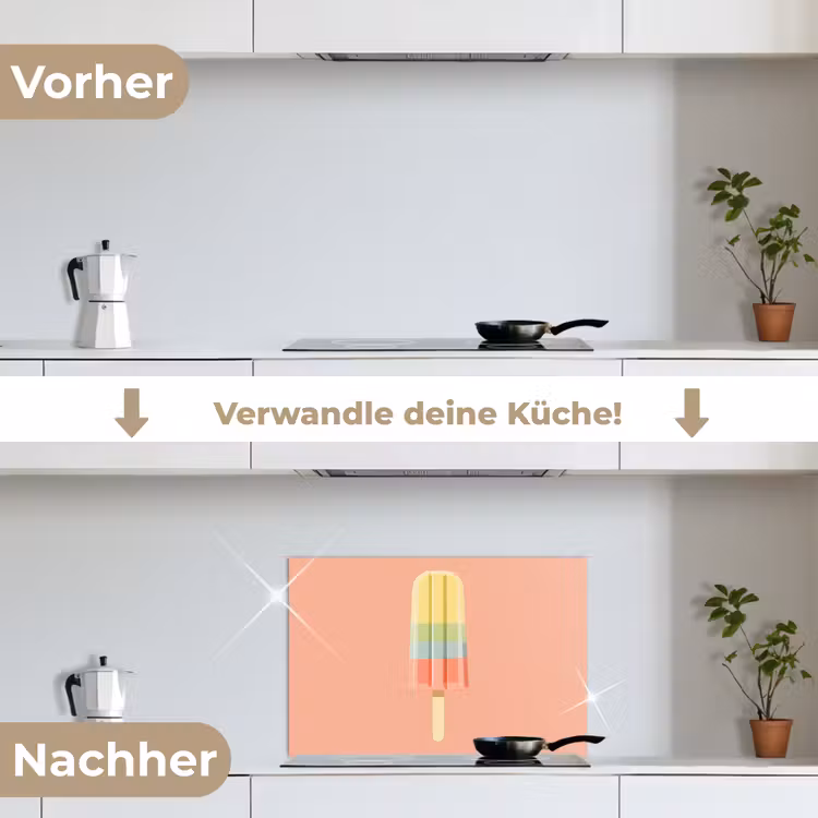 Waterijsje - Pasteltinten - Minimalistisch keuken achterwand spatscherm klein -voor_na_DE