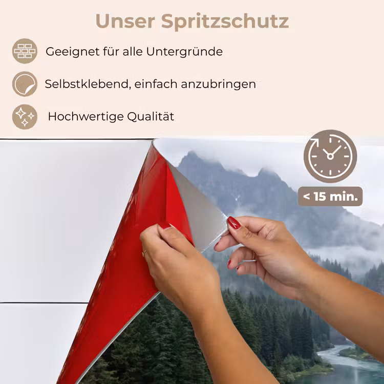 Waterval - Bomen - Bergen keuken achterwand spatscherm klein -spatscherm_DE