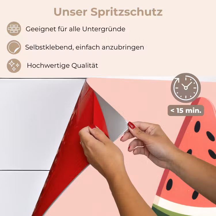 Watermeloen - Ijsje - Pitjes - Rood keuken achterwand spatscherm klein -spatscherm_DE