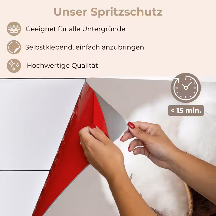 Katoenbol - Minimalistisch - Wit keuken achterwand spatscherm klein -spatscherm_DE
