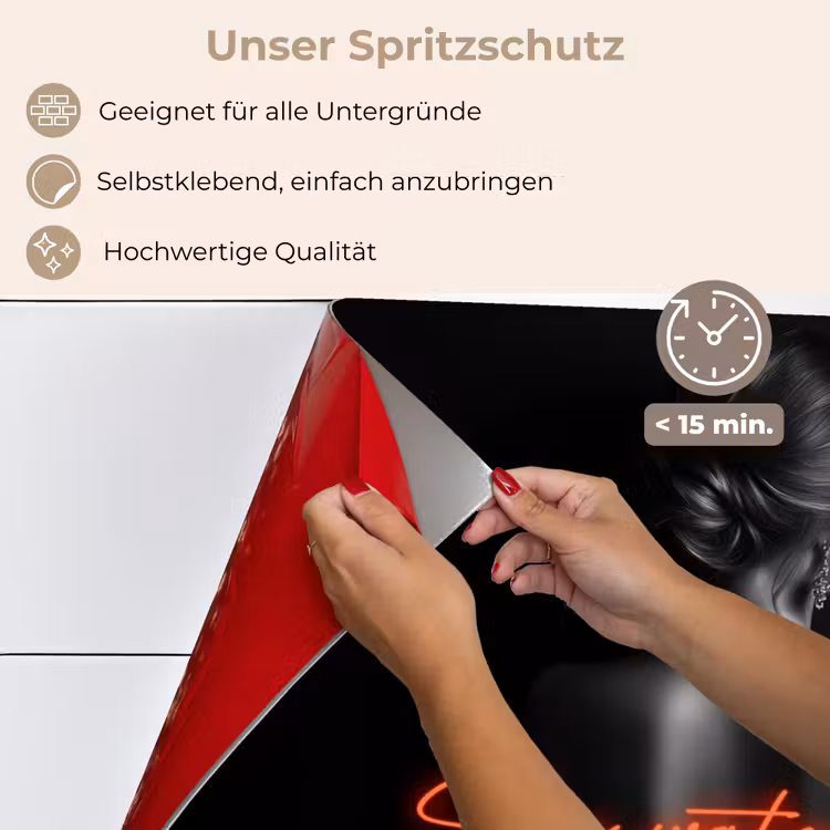 Wijn - Vrouw - Neon - Quote keuken achterwand spatscherm klein -spatscherm_DE