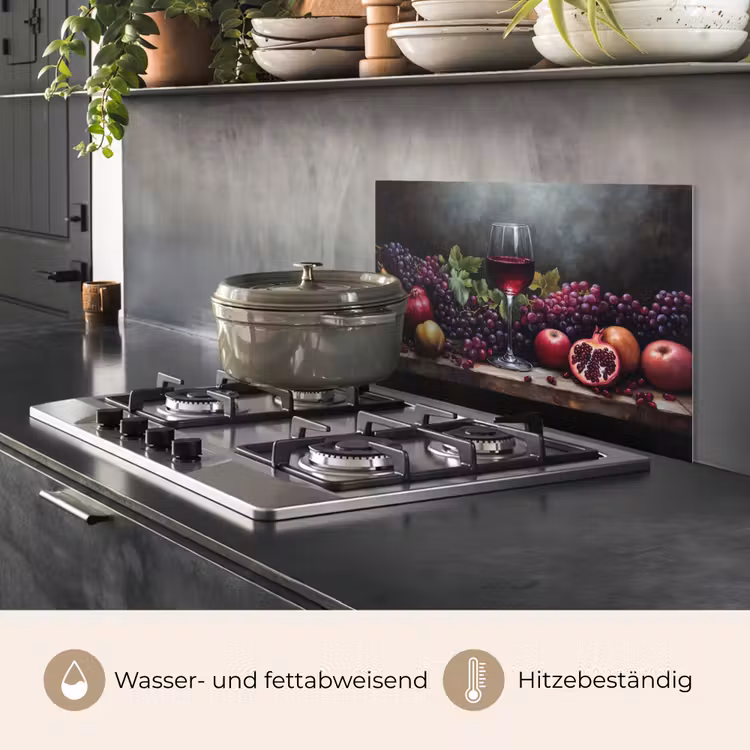 Wijn - Fruit - Stilleven keuken achterwand spatscherm klein -usp_DE