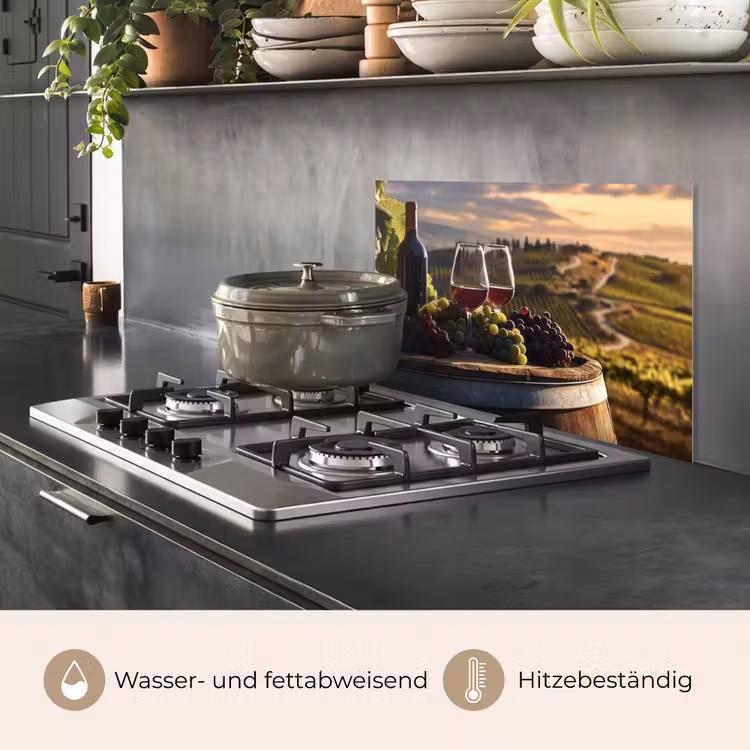Wijn - Druiven - Heuvels - Landschap keuken achterwand spatscherm klein -usp_DE