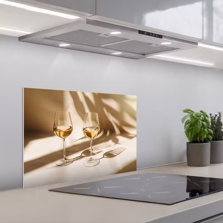 Wijn - Wijnglazen - Wit keuken achterwand spatscherm klein -3d_schuin