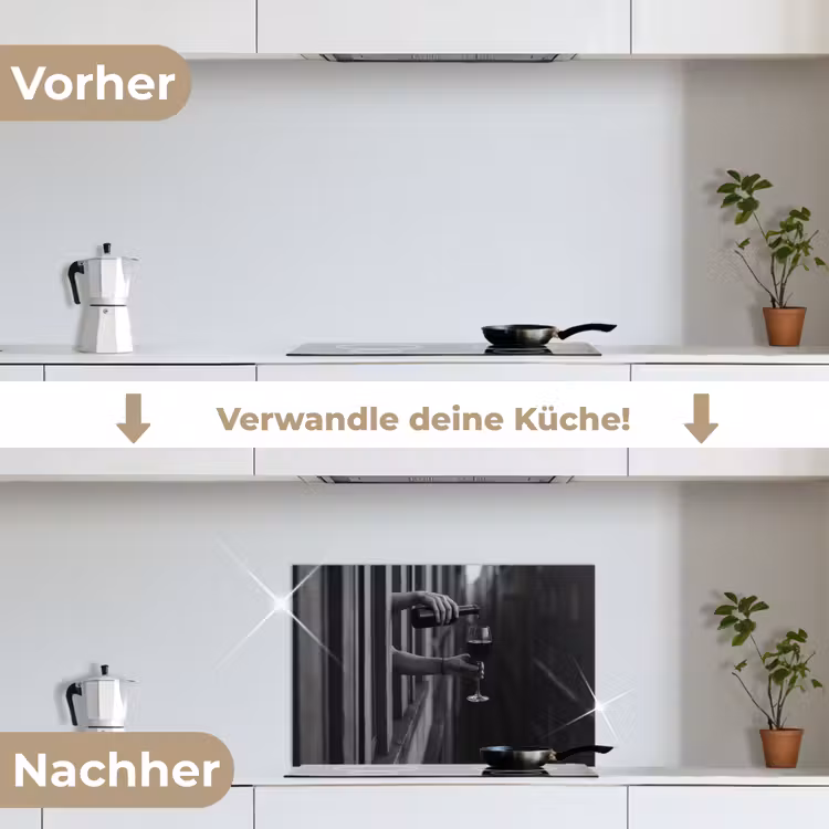 Wijnfles - Glas - Handen - Raam keuken achterwand spatscherm klein -voor_na_DE