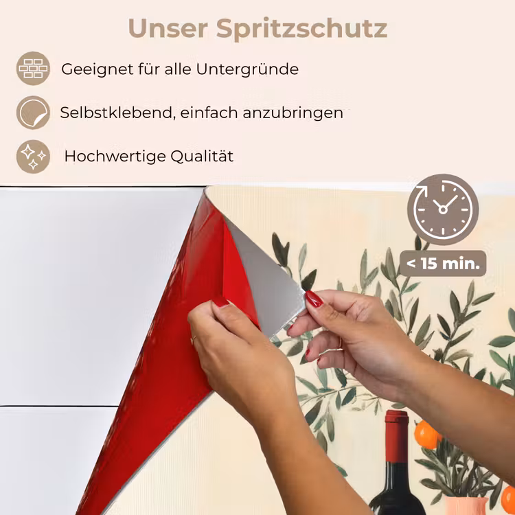 Wijnflessen - Takken - Sinaasappels keuken achterwand spatscherm klein -spatscherm_DE