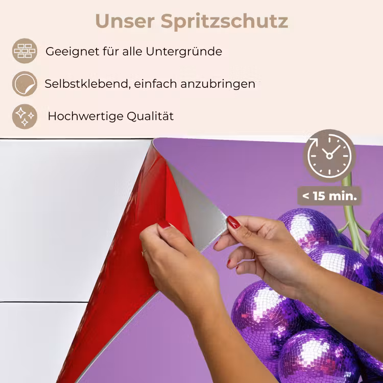 Druif - Disco - Glitter - Paars keuken achterwand spatscherm klein -spatscherm_DE