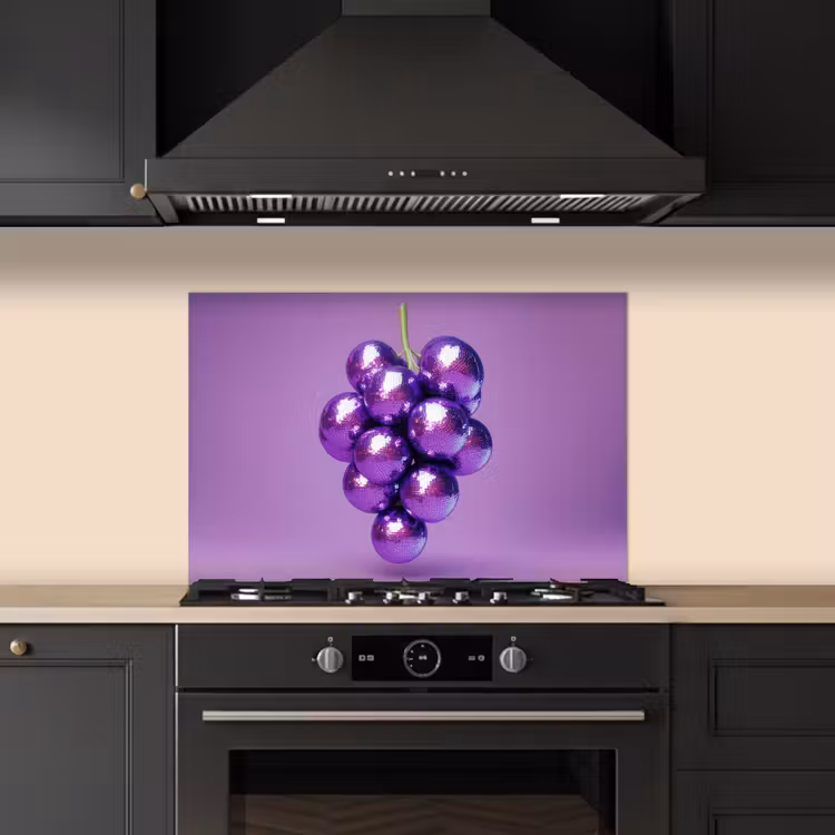 Druif - Disco - Glitter - Paars keuken achterwand spatscherm klein -sfeer1
