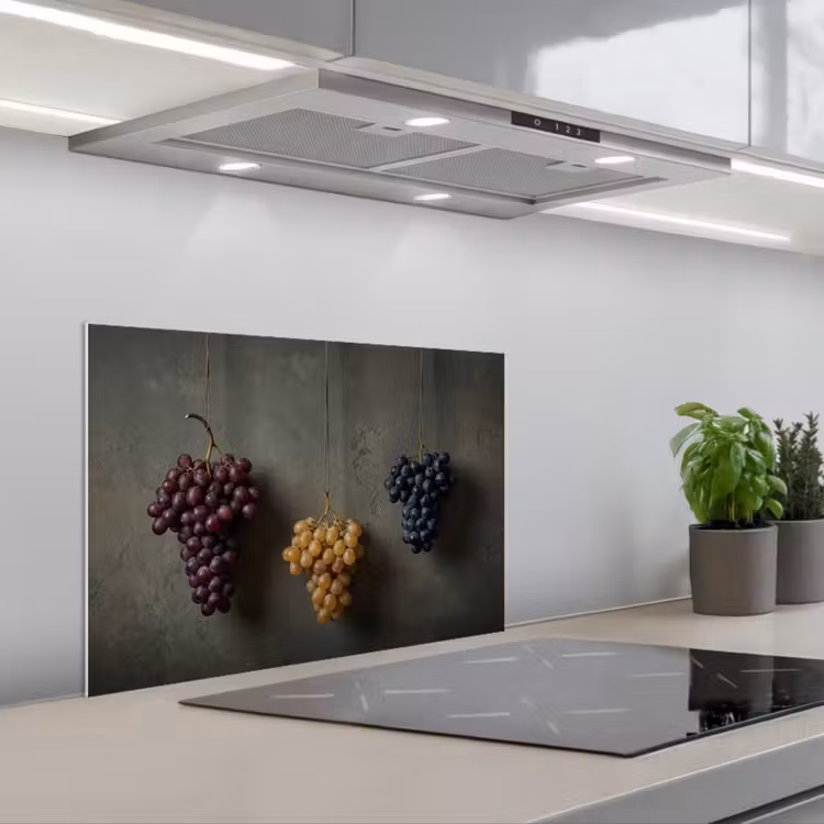 Druiven - Kleurrijk - Muur keuken achterwand spatscherm klein -3d_schuin