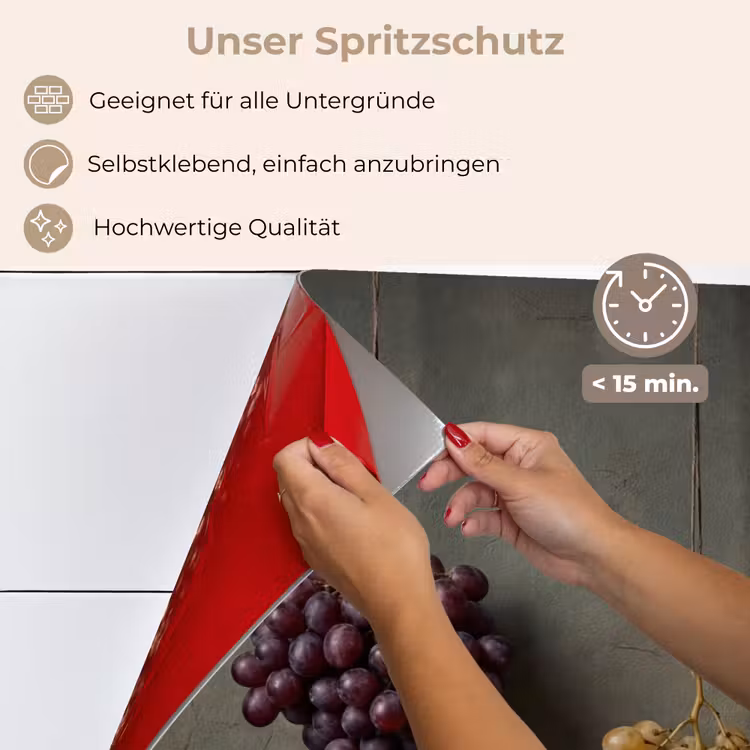 Druiven - Kleurrijk - Muur keuken achterwand spatscherm klein -spatscherm_DE