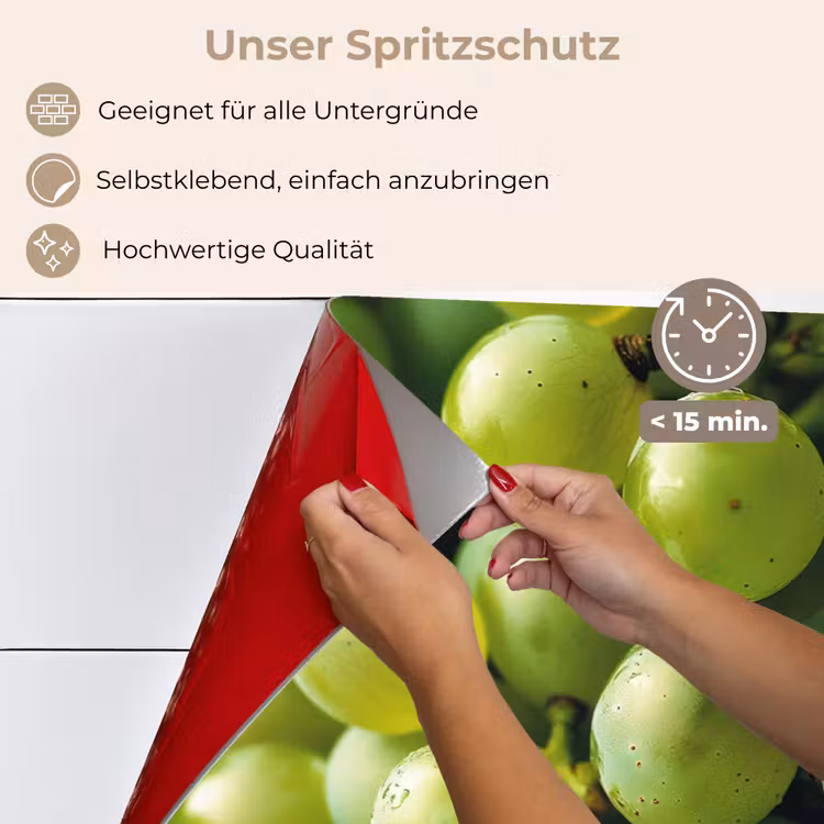 Druiven - Tros - Groen keuken achterwand spatscherm klein -spatscherm_DE