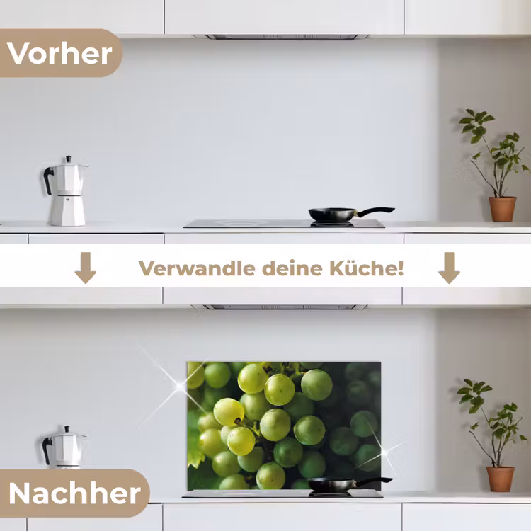 Druiven - Tros - Groen keuken achterwand spatscherm klein -voor_na_DE