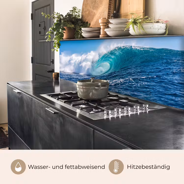 Golf - Oceaan - Water - Dynamisch - Blauw keuken achterwand 2 middel -usp_DE