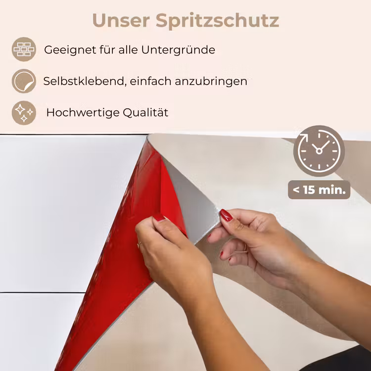 Golven - Abstract - Beige keuken achterwand spatscherm klein -spatscherm_DE