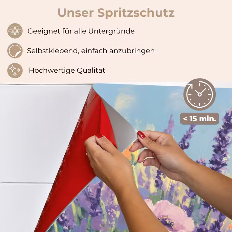 Weide - Bloemen - Kleurrijk keuken achterwand spatscherm klein -spatscherm_DE