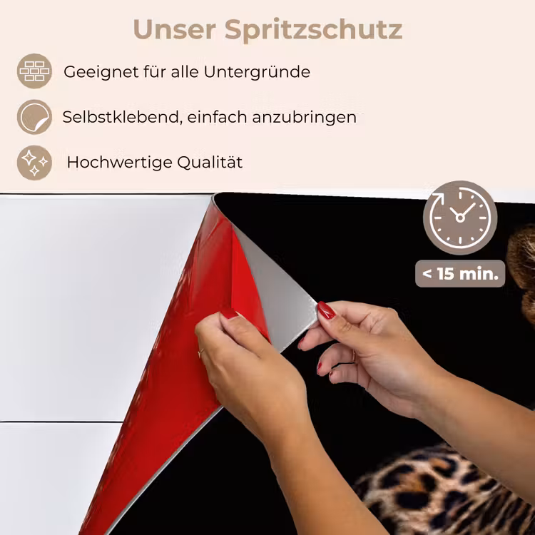 Wilde dieren - Panter - Portret - Zwart - Dieren keuken achterwand spatscherm klein -spatscherm_DE