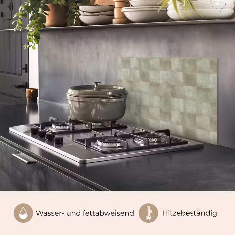 Vlakken - Rustiek - Groen keuken achterwand spatscherm klein 900 -usp_DE