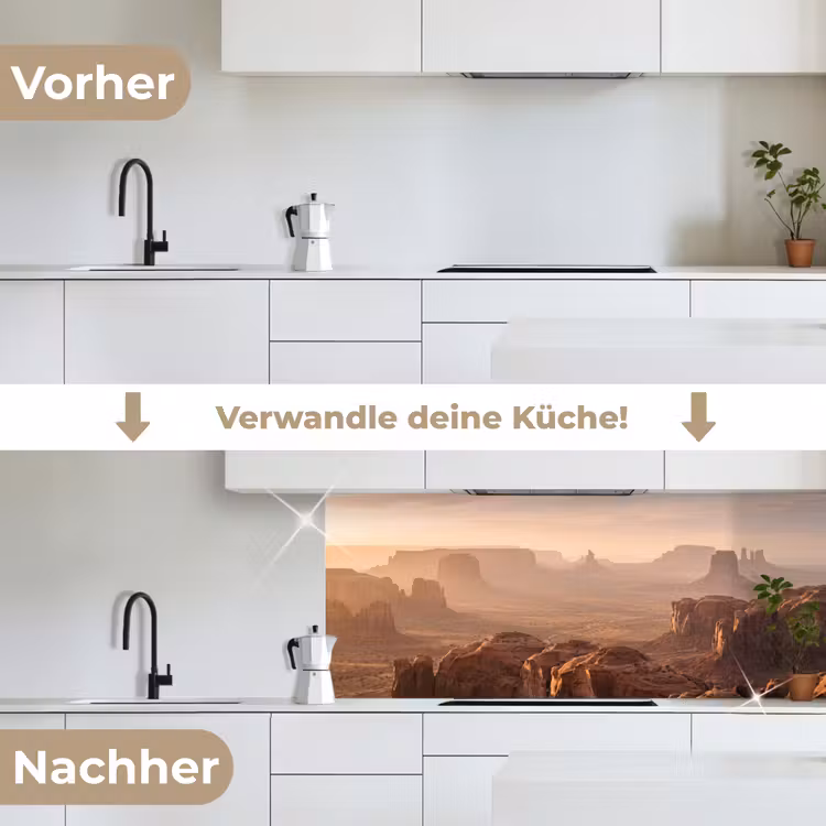 Woestijn - Landschap - Natuur keuken achterwand 2 middel -voor-na_DE
