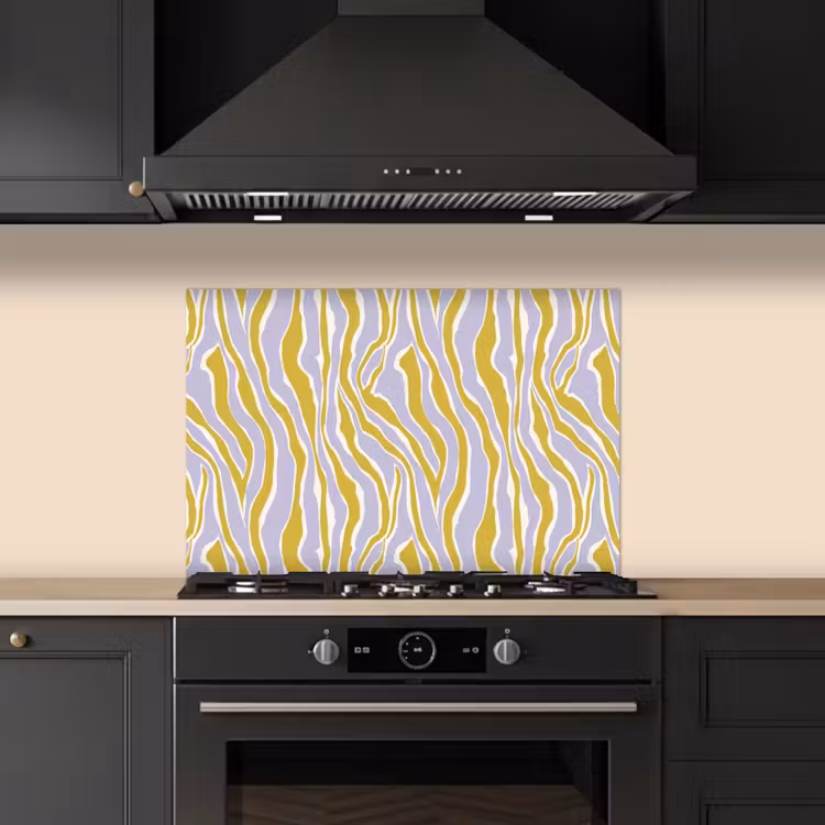 Zebra - Modern - Meerkleurig keuken achterwand spatscherm klein 900 -sfeer1
