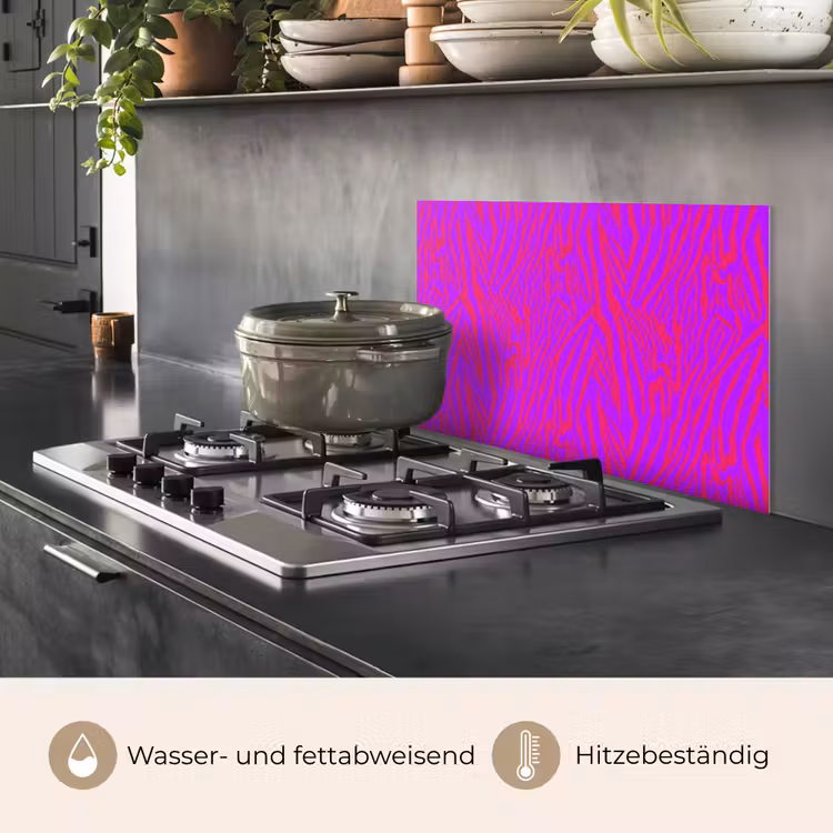 Zebra - Neon - Roze - Paars keuken achterwand spatscherm klein 900 -usp_DE