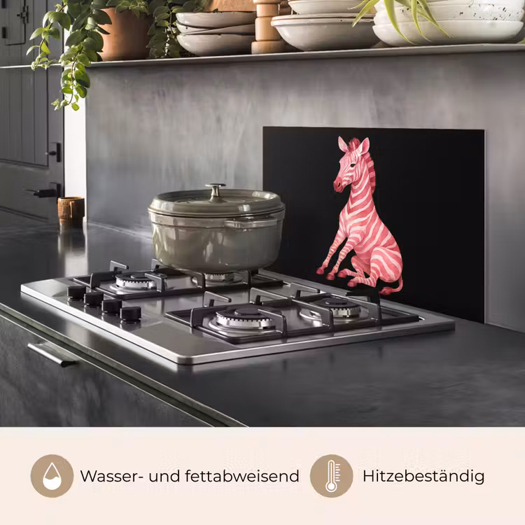 Zebra - Roze - Gestreept keuken achterwand spatscherm klein -usp_DE
