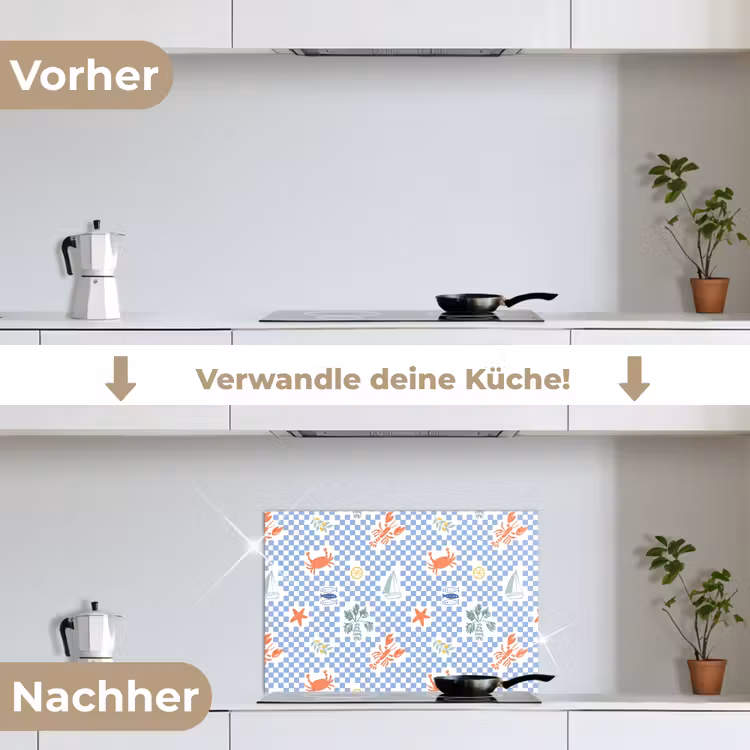 Zee - Sfeer - Zeilboot - Blauw keuken achterwand spatscherm klein 900 -voor_na_DE